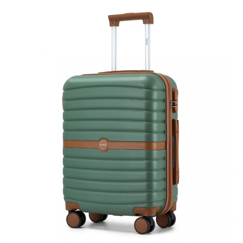 Kono 2592 Kufr spinner 55cm Zelená ABS/Polykarbonát