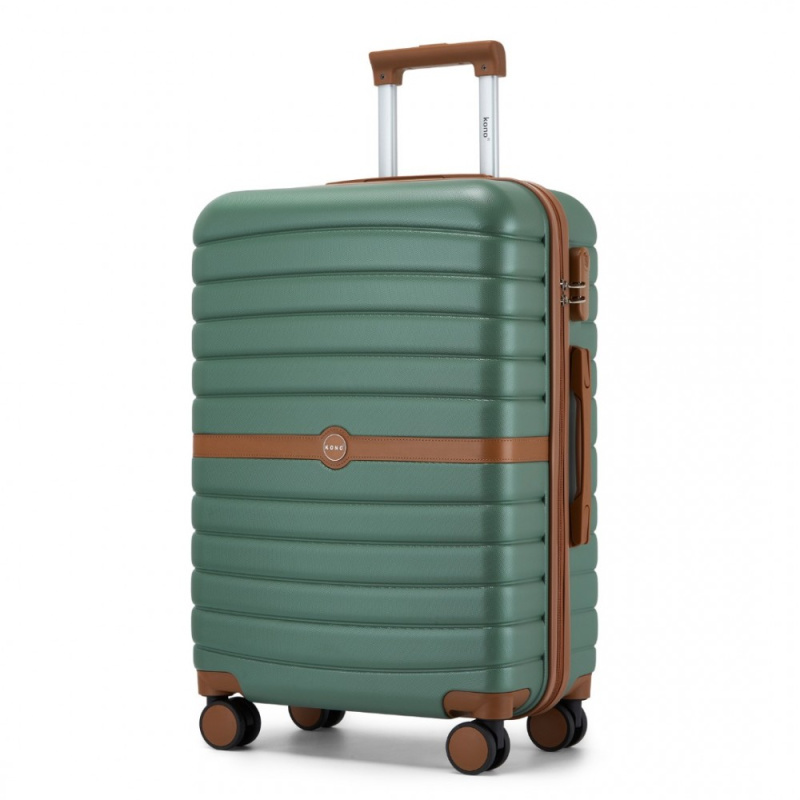 Kono 2592 Kufr spinner 66.5cm Zelená ABS/Polykarbonát