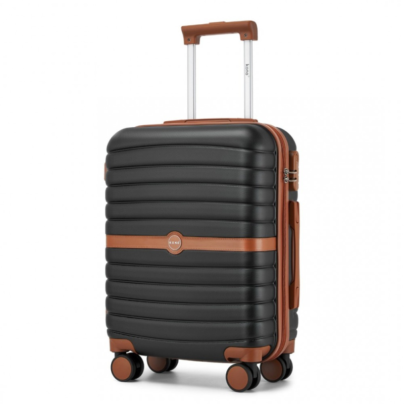 Kono 2592 Kufr spinner 55cm Černá ABS/Polykarbonát