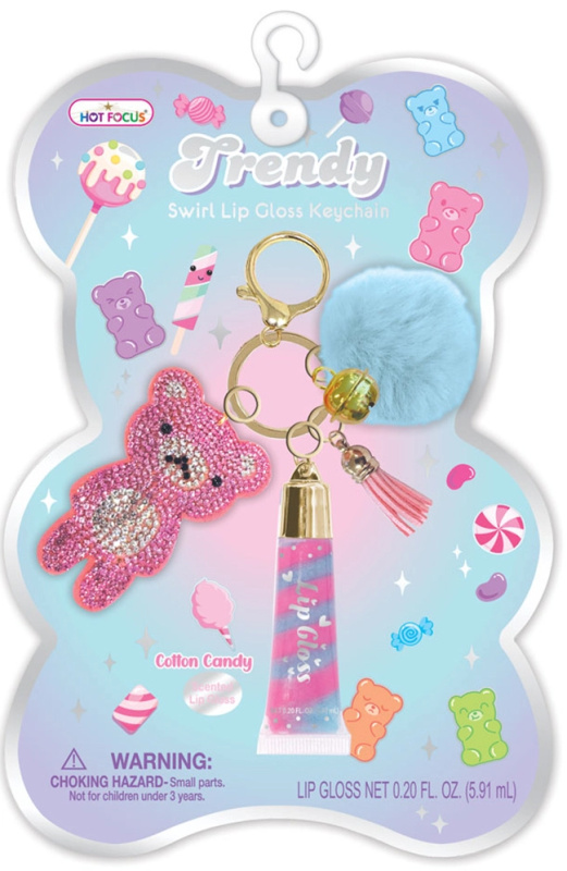 Klíčenka s leskem na rty a medvídkem pro děti