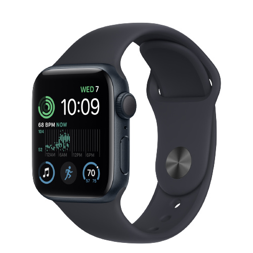 Apple Watch SE (2022) 44mm (Zánovní) Temně inkoustové + temně modrý sportovní řemínek MRGE3QC/A