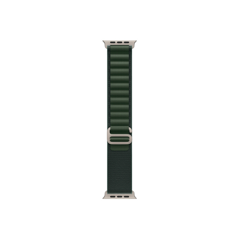 Apple Watch 49mm tmavě zelený Alpský tah - M - provedení z přírodního titanu MXMV3ZM/A
