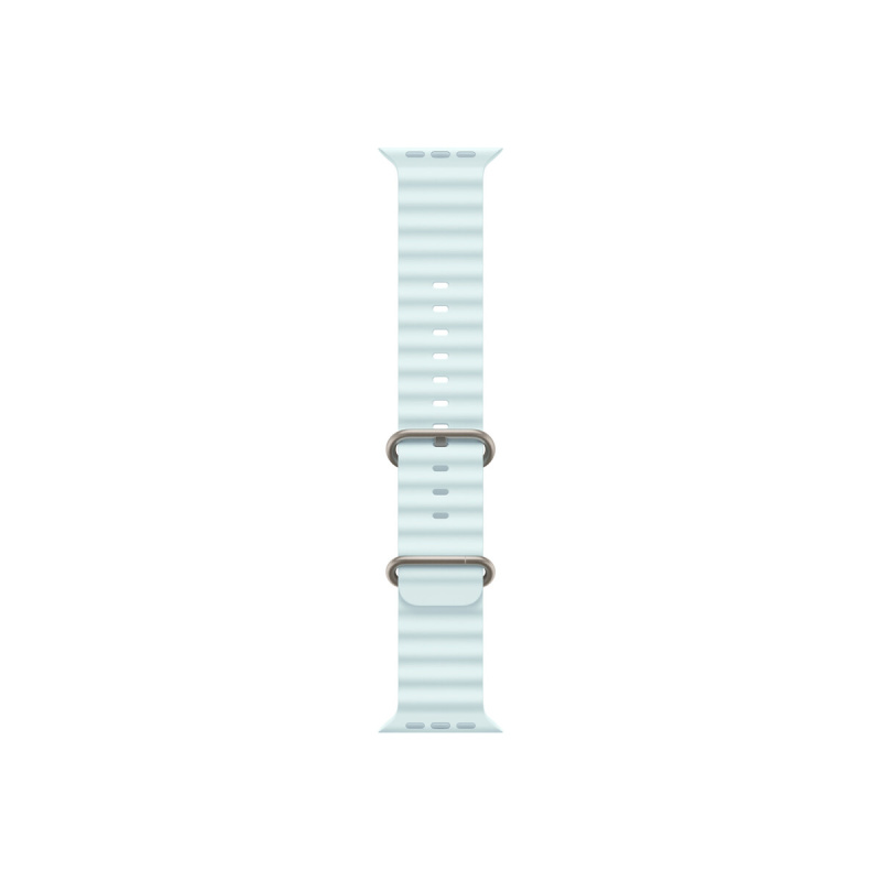 Apple Watch 49mm ledově modrý Oceánský řemínek - provedení z přírodního titanu MXTF3ZM/A