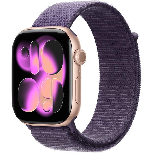 Apple Watch 49/46/45/44mm mlžně fialový provlékací sportovní řemínek