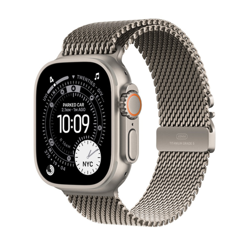 Apple Watch Ultra 3 (2025) 49mm Přírodní titan s přírodně titanovým milánským tahem S