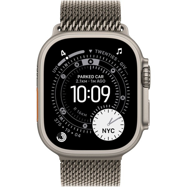 Apple Watch Ultra 3 (2025) 49mm Přírodní titan s přírodně titanovým milánským tahem L