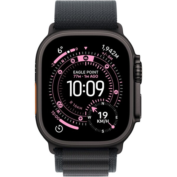 Apple Watch Ultra 3 (2025) 49mm Černý titan s černým alpským tahem M