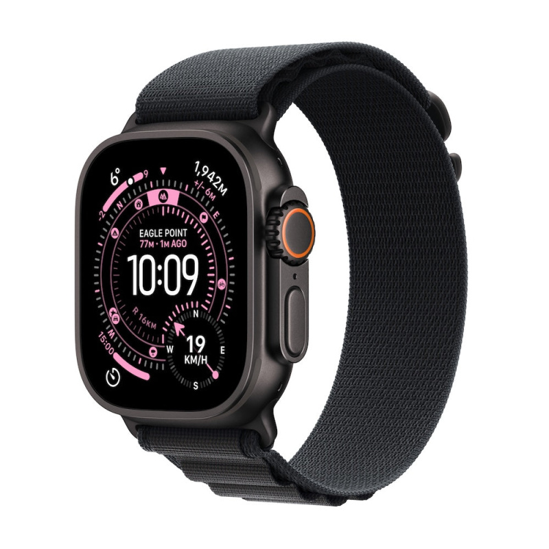 Apple Watch Ultra 3 (2025) 49mm Černý titan s černým alpským tahem L