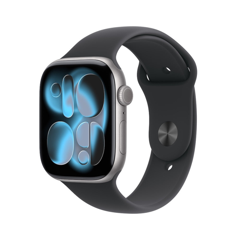 Apple Watch Series 11 Cellular (42mm) Vesmírně šedý hliník s černým sportovním řemínkem M/L