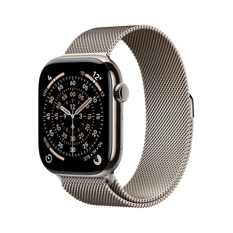 Apple Watch Series 11 Cellular (46mm) Přírodní titan s přírodním milánským tahem M/L