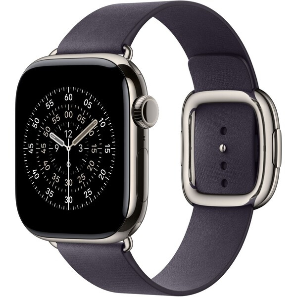 Apple Watch 42/41/40/38mm půlnočně fialový řemínek s moderní přezkou střední