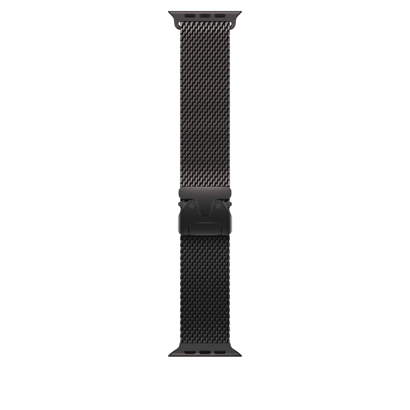 Apple Watch 49/46/45/44mm milánský tah z černého titanu střední