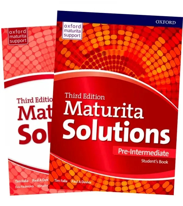 Sada – Maturita Solutions 3rd Edition Pre-Intermediate Student´s Book Czech Edition + Maturita Solutions 3rd Edition Pre-Intermediate Workbook Czech Edition Oxford University Press