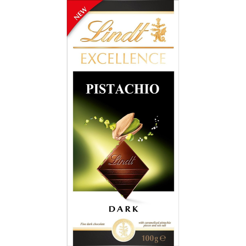 Lindt Čokoláda EXCELLENCE Hořká s karamelizovanými pistáciemi