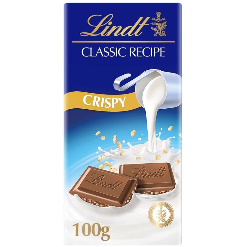 Lindt Čokoláda Classic mléčná s kousky sušenek