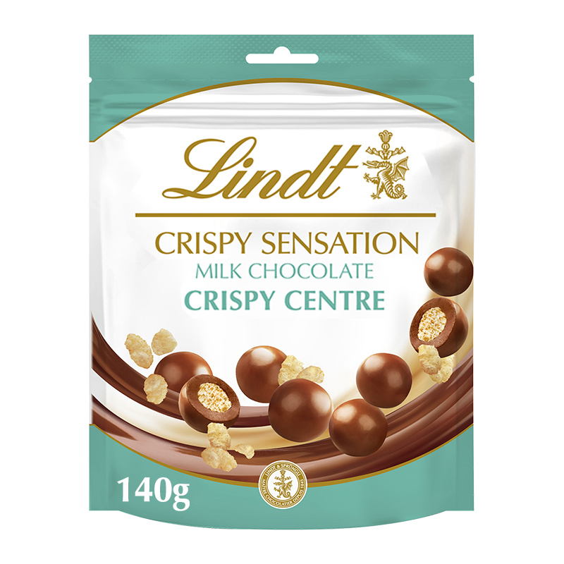 Lindt Sensation mléčná čokoláda s křupinkami, 140g