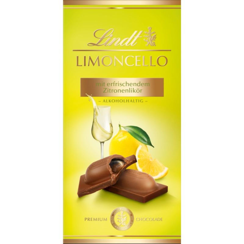 Lindt Limoncello jemná čokoláda s osvěžující citronovou likérovou náplní