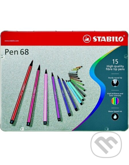 Prémiový vláknový fix STABILO pen 68 v kovovom púzdre