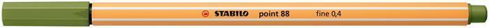 Liner Stabilo Point 88, 0,4mm - zelený mech