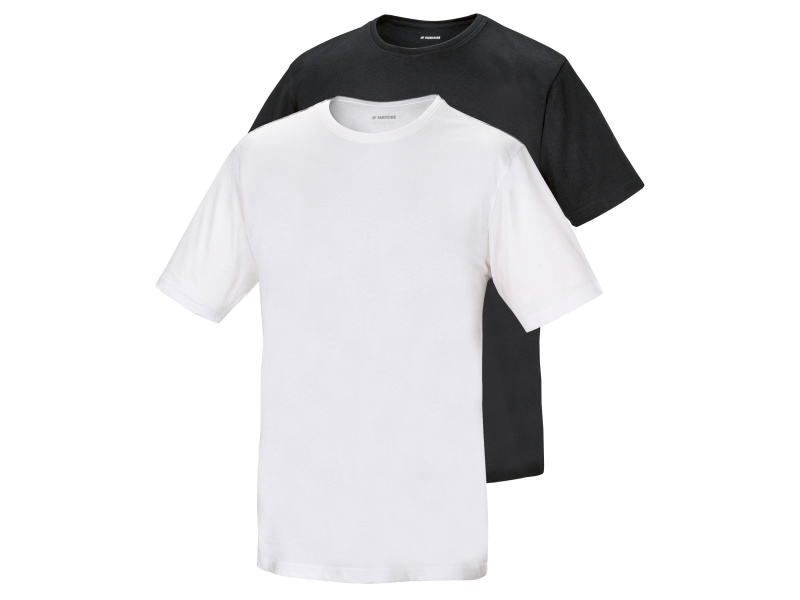 Parkside® Pánské triko, 2 kusy (M (48/50), černá/bílá)