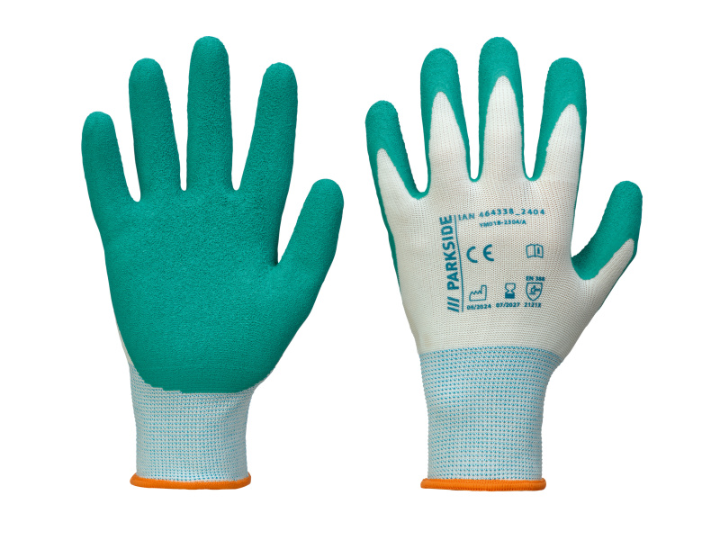 Parkside® Dámské / Pánské zahradní rukavice (latex/bílá/tyrkysová, 10)