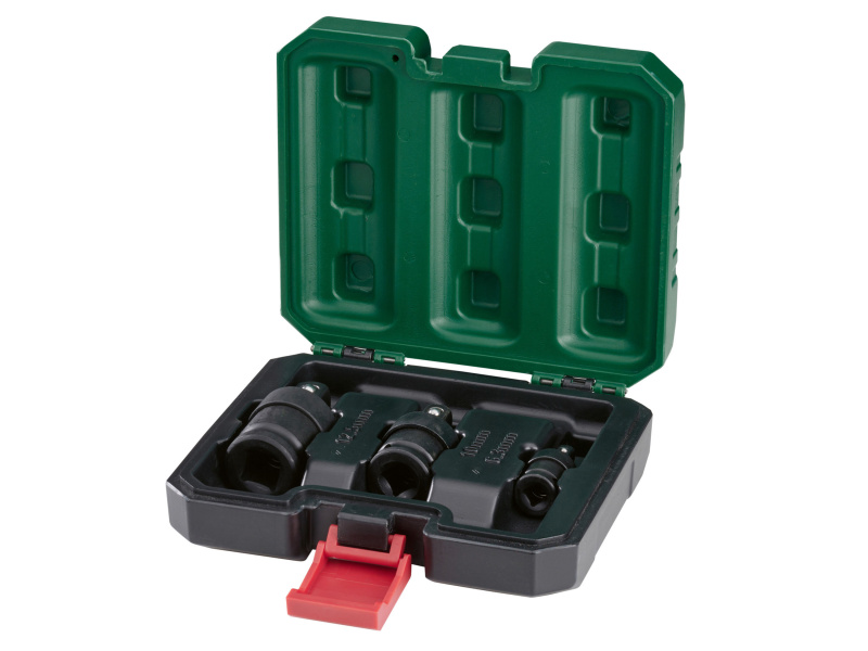 Parkside® Sada rázových nástrčných klíčů / Adaptér pro rázový utahovák / Sada kulových kloubů (sada kulových kloubů, 3dílná)