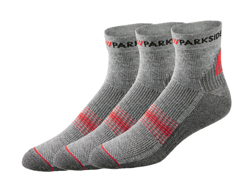 Parkside® Pánské pracovní ponožky, 3 páry (šedá, 39/42)