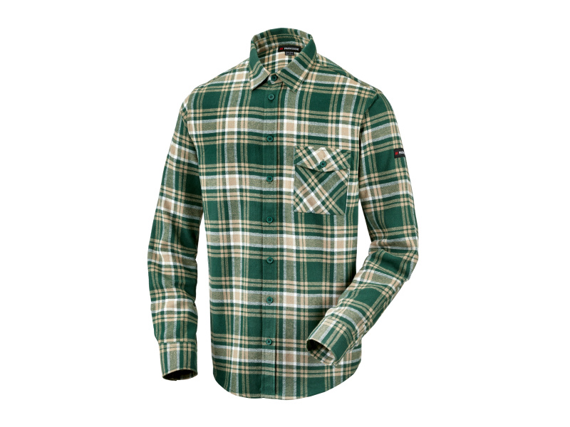 Parkside® Pánská flanelová košile (zelená/kostkovaná, XL)