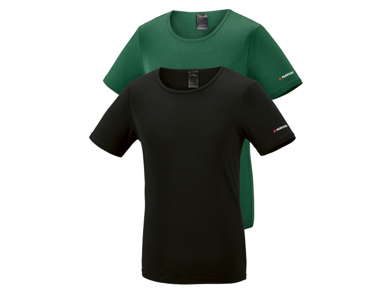 Parkside® Pánské spodní triko, 2 kusy (černá/zelená, 8/Xxl)