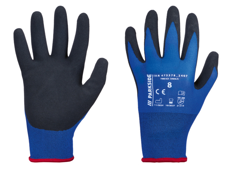 Parkside® Pracovní rukavice (modrá/černá/červená, 8)