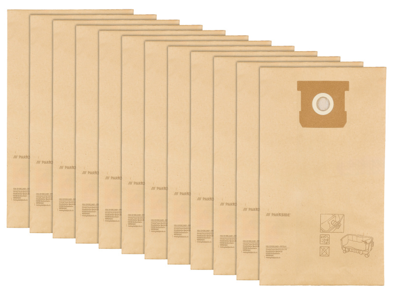 Parkside® Filtrační sáčky PFT 8 A1 / Filtrační sáčky z netkané textilie Pvft 8 A1 (filtrační sáčky, 12 kusů)