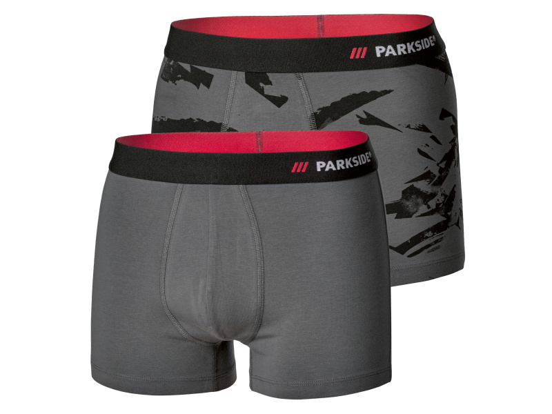 Parkside® Pánské boxerky, 2 kusy (vzor/tmavě šedá, 4/S)