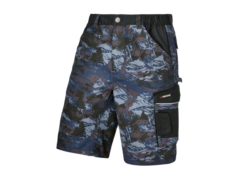 Parkside® Pánské pracovní bermudy (modrá/hnědá/černá, 52)