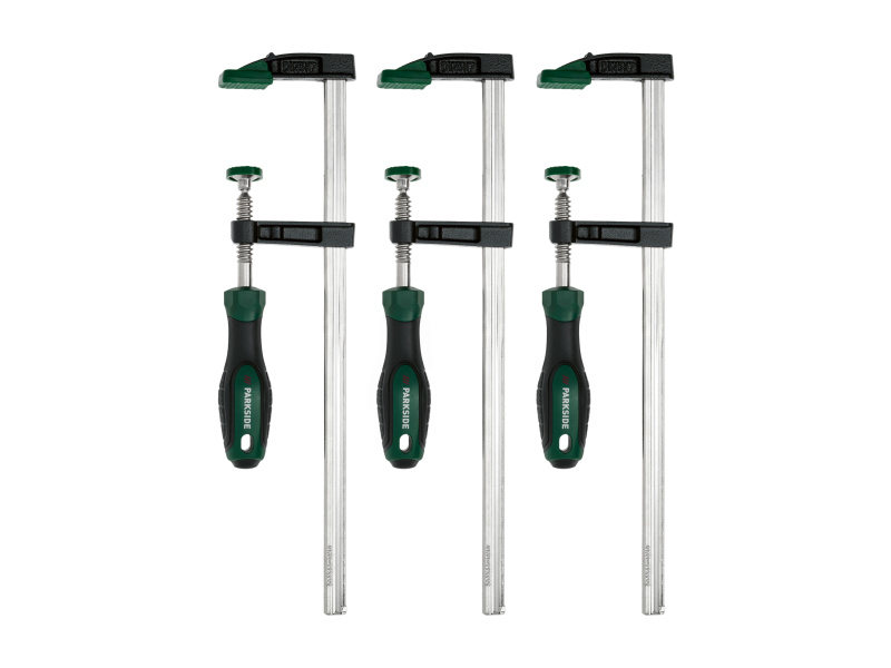 Parkside® Truhlářské svěrky (sada svorek, 3dílná)