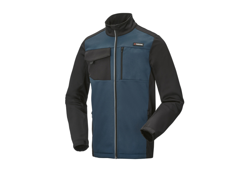 Parkside® Pánská pracovní softshellová bunda (černá/modrá, XXL (60/62))