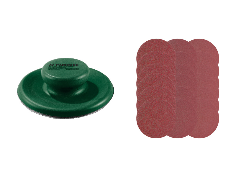 Parkside® Ruční bruska s příslušenstvím, 19dílná sada (kulatá)