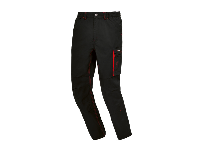 Parkside® Pánské zateplené pracovní kalhoty (černá/červená, 50)