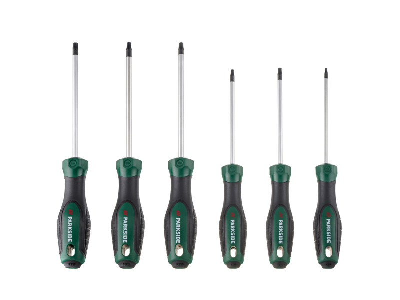 Parkside® Sada šroubováků / Sada nástrčných klíčů a šroubováků, 6dílná (Sada šroubováků TX)