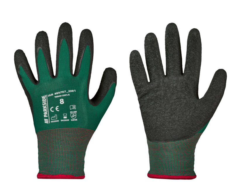Parkside® Dámské / Pánské zimní pracovní rukavice (zelená/černá/červená)