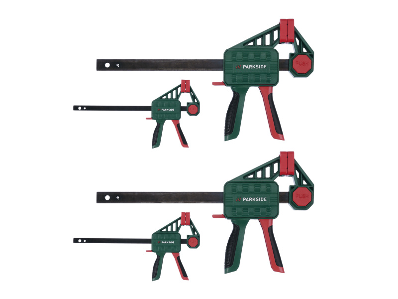 Parkside® Sada jednoručních svorek, 2dílná / 4dílná (Jednoruční svorky, 4dílná sada)
