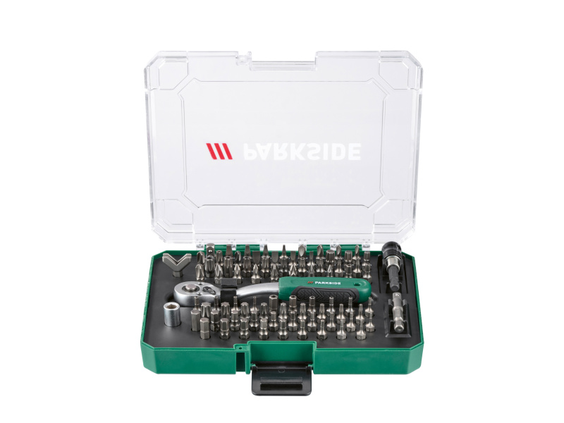 Parkside® Sada bitů s ráčnou, 81dílná