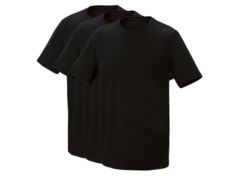 Parkside® Pánské triko, 3 kusy (černá, M (48/50))