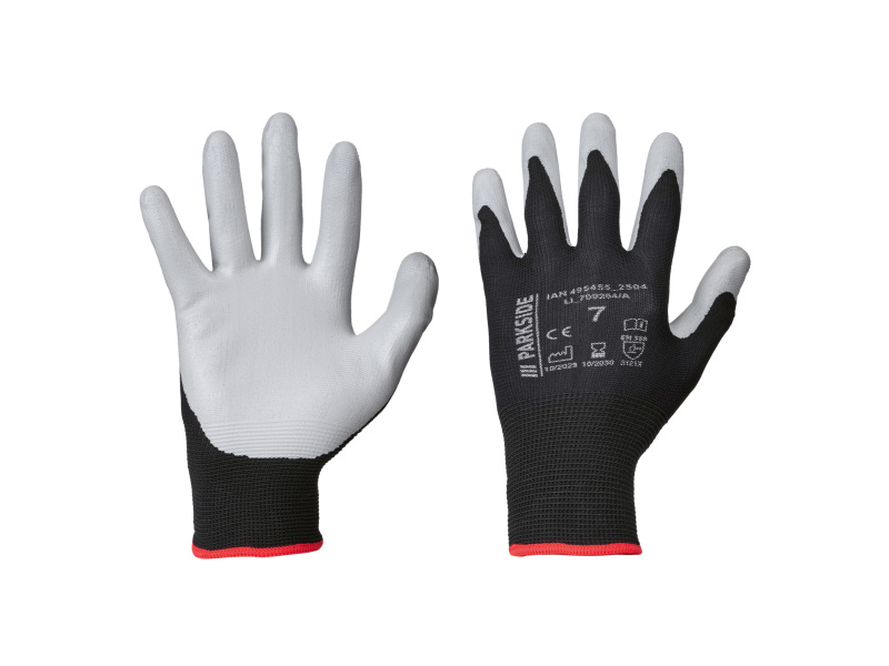 Parkside® Pracovní rukavice, 3 páry (Nano Flex, 7)