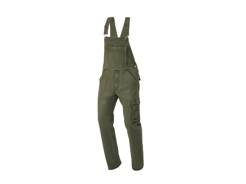 Parkside® Pánské pracovní kalhoty s laclem (zelená, 50)