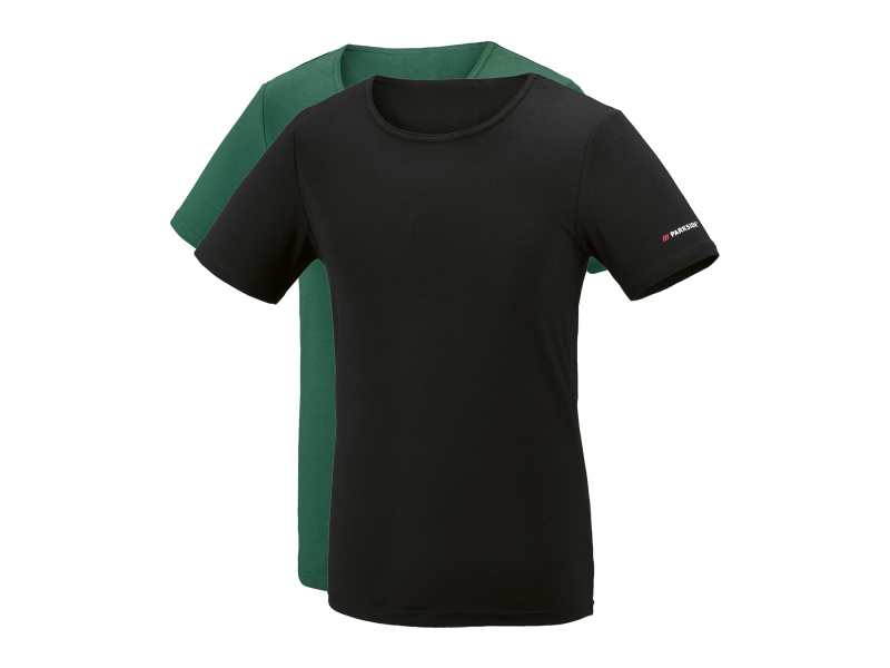 Parkside® Pánské spodní triko, 2 kusy (černá/zelená, 7/Xl)