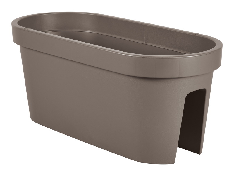 Parkside® Květináč na zábradlí Newport, 60 cm (hnědá)