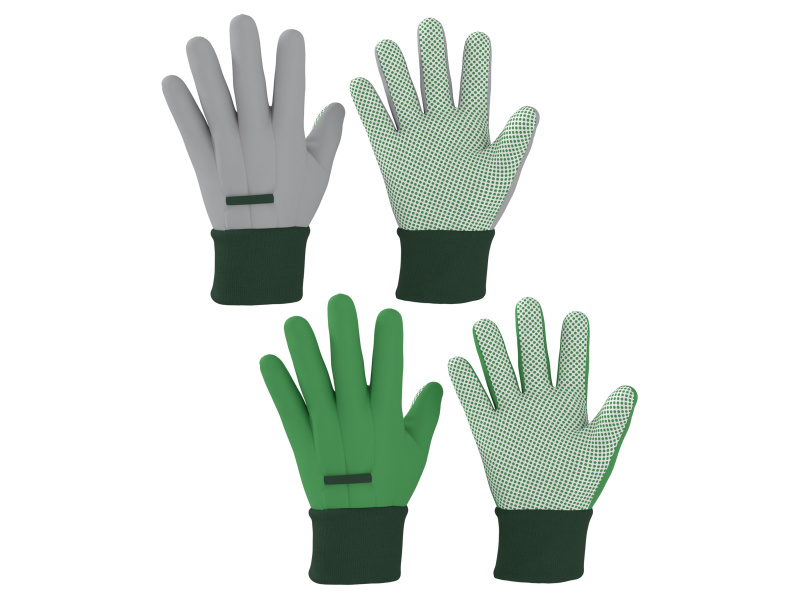 Parkside® Dámské / Pánské zahradní rukavice, 2 páry (šedá/zelená, 8)