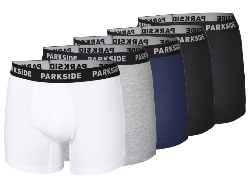 Parkside® Pánské boxerky, 5 kusů (šedá/černá/bílá/navy, 7/Xl)