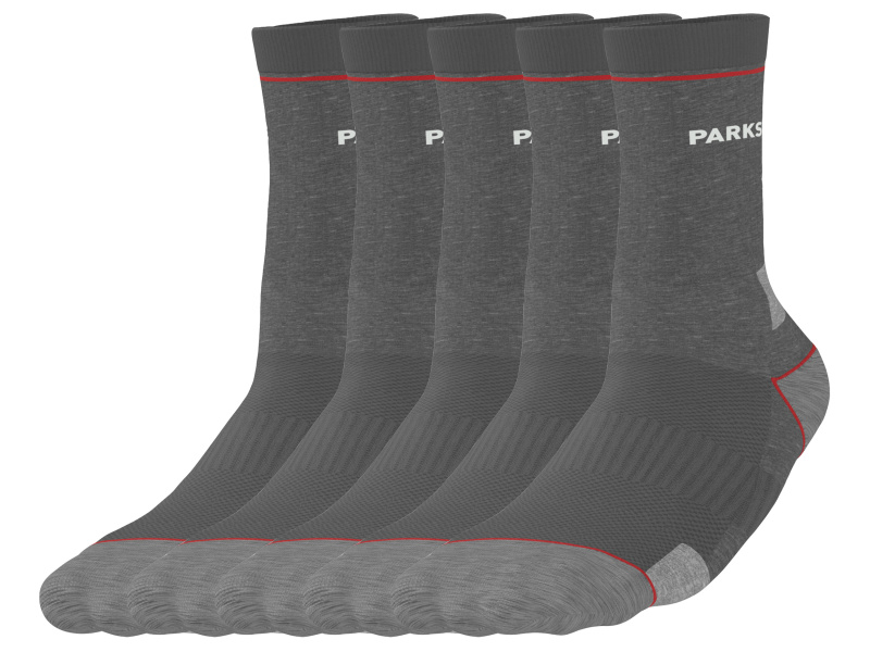 Parkside® Pánské pracovní ponožky, 5 párů (šedá, 43-46)