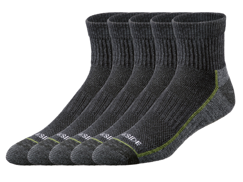 Parkside® Pánské pracovní ponožky, 5 párů (šedá, 43/46)